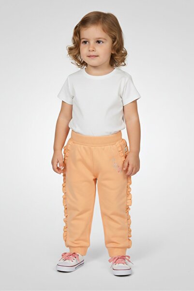 Hamleys Toddlers Girl Embroidered Jogger Pants, Peach