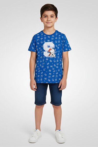 Hamleys Kids Boy Short Sleeve Allover Print T-Shirt, Multicolor