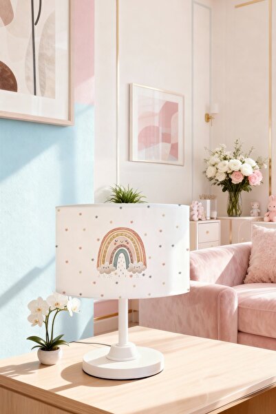 EVPANYA Smiling Rainbow Patterned Children's Room Lampshade