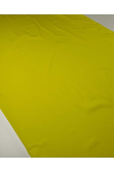 Kumaş Parça Synthetic Lining Fabric in Neon Yellow Color 140X225Cm