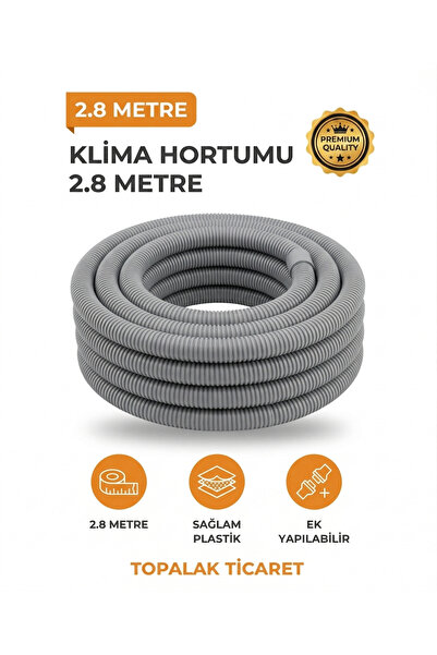 TOPALAKTİCARET Klima Su Tahliye Hortumu Drenaj Hortumu 2.8 M Ek yapılan Üst K...