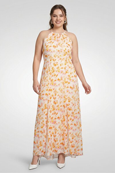 Maje Women Allover Print Halter Maxi Dress, Multicolor