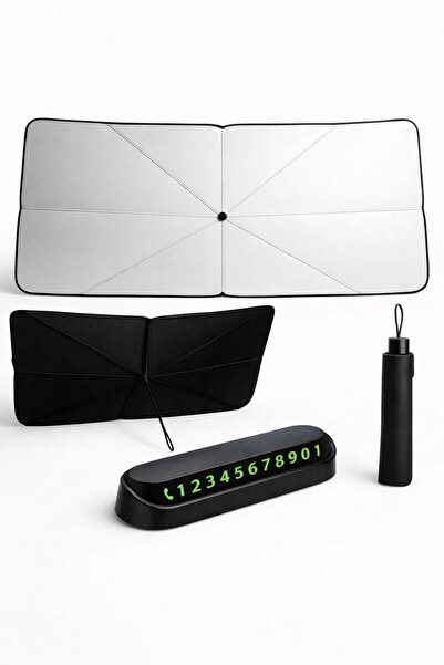 Busstier Αντηλιακό σετ με αντηλιακό παρμπρίζ αυτοκινήτου και αριθμό τηλεφώνου...