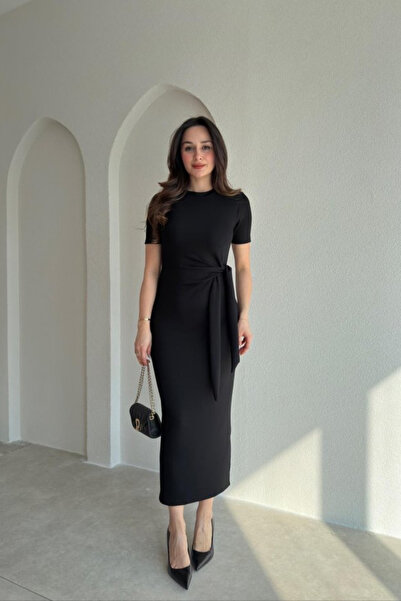 Sorridi Side-Tie Modal Long Dress with Side Slits