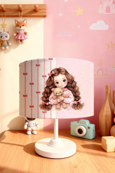EVPANYA Sweet Dreams Patterned Children's Room Lampshade with Teddy Bear