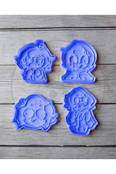 Bi'şeyler Sepeti Chuy Mine Themed Cookie Mold Cookie Cutter - 4 Figures 8 Pieces