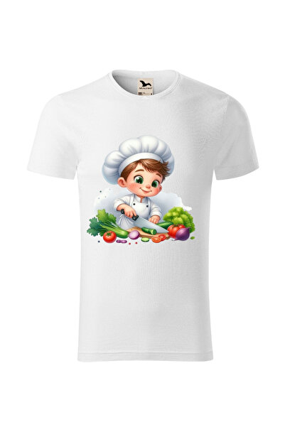 Malfini Παιδικό Βαμβακερό Μπλουζάκι με Στάμπα  "Junior Chef " DTF
