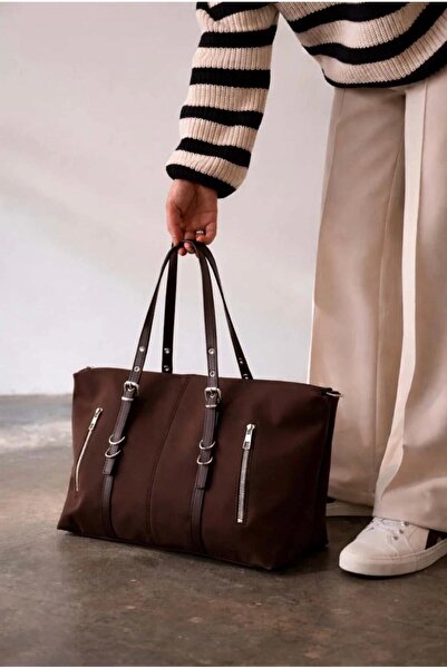 DEZ STORE Geantă de umăr elegantă, cu detalii și închidere cu fermoar