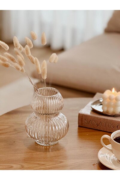 Hestia Home Vază decorativă din sticlă Luna - Vază decorativă în stil scandinav