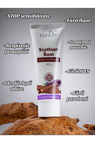 TianDe Pastă de dinți fitoterapeutică pt restaurarea smalțului cu rădăcină de...
