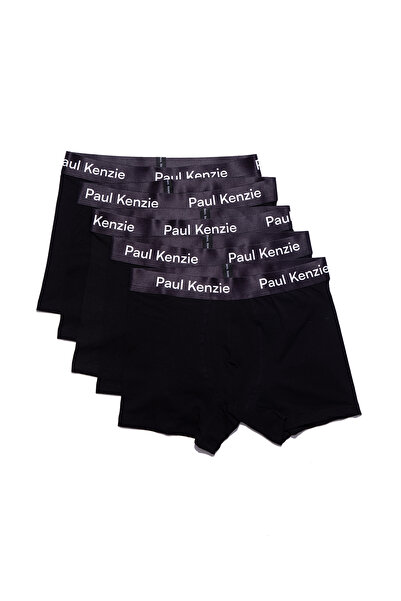 Paul Kenzie 5'li Erkek Boxer - All Black