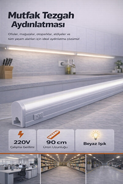 ASİL ELECTRİC Mutfak Tezgah Aydınlatması-Raf Aydınlatması Armatür 90 cm Led A...