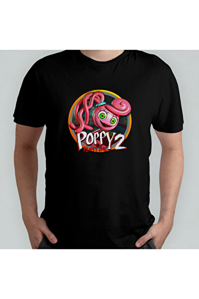 Pixxa Poppy Playtime Unisex %100 Pamuklu Bisiklet Yaka T-Shirt Model 2