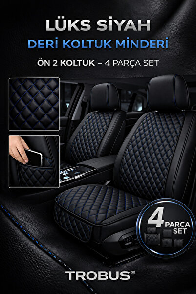 TROBUS Artificial Leather Car Seat Cushion, Wipeable, Stain-Resistant, Quilte...