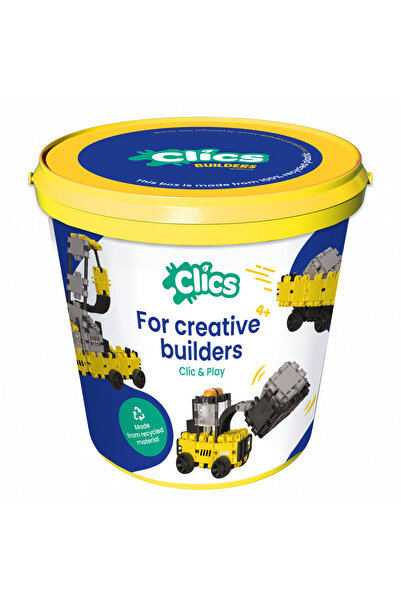 Clicstoys Clics 5-in-1 Construction Vehicle Building Set