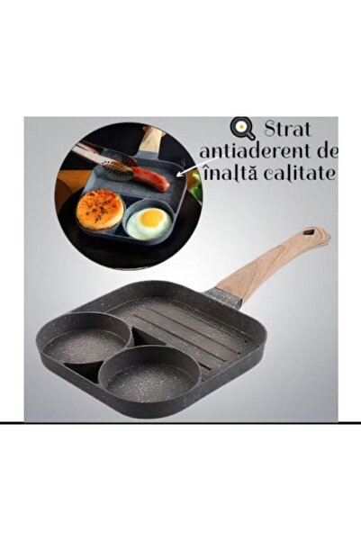 SimpluAcasa Breakfast Pan with 4 compartments, non-stick aluminum