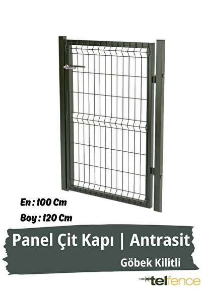 Telfence Panel Çit Kapı , Bahçe Kapısı - Göbek Kilitli En-Boy : 100 x 120 Cm