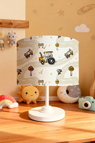 EVPANYA Small Construction Site Patterned Children's Room Lampshade