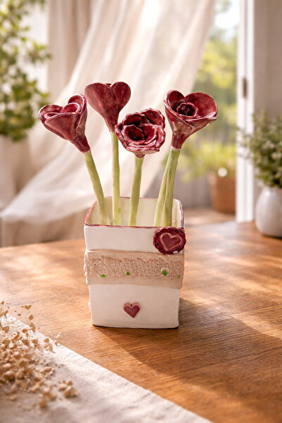 senseoftouch Ceramic Flower Handmade