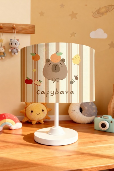 EVPANYA Sweet Capybara World Patterned Children's Room Lampshade
