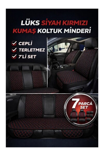 TROBUS Universally Compatible Fabric Seat Cushion Quilted Pattern Anti-Sweat ...