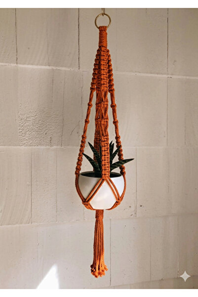 AY TASARIM MAKROME Çiçeklik saksılık makrome