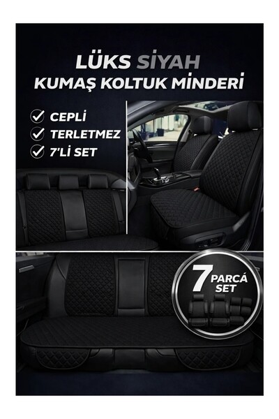 TROBUS Universally Compatible Fabric Seat Cushion Quilted Pattern Anti-Sweat ...