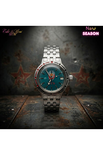 ESKİ YENİ ANTİK Vostok Amphibia Kgb Petrol Green Automatic Watch – New Season...