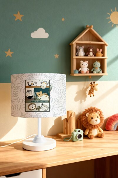 EVPANYA Little Explorers Safari Patterned Children's Room Lampshade