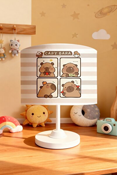 EVPANYA Capybara and Ribbons Patterned Children's Room Lampshade