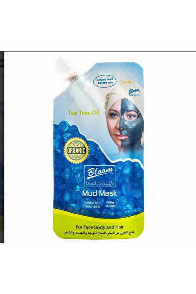 Bloom قناع طين البحر الميت مع زيت شجرة الشاي للوجه والجسم والشعر 100 جرام
