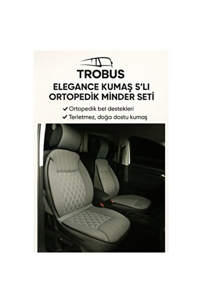 TROBUS Elegance Orthopedic Car Seat Cushion Set of 5, Universal, Airbag Compa...