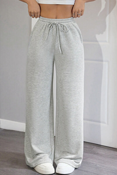 THE RULE Gray Wide Leg Summer Baggy 3 Thread Flexible Comfortable Sweatpants ...