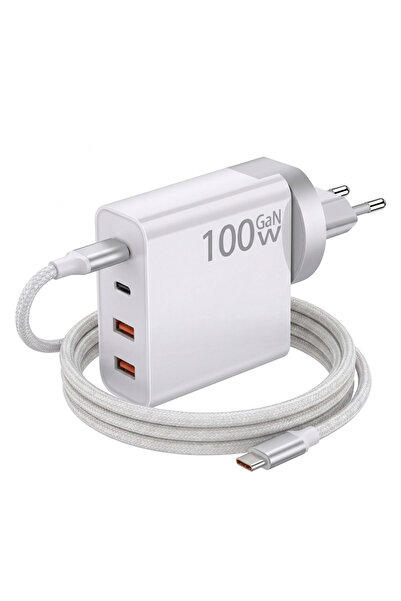 Wyred by Monga Power 100CA1 1M - 100W GaN Wall Charger with 60W 1m Braided US...