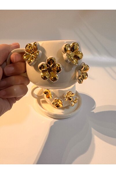 Terra Art Çiçekli kahve fincanı
