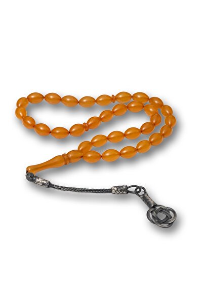 Inure Jewelry Ασημί Πορτοκαλί Καζάζ Φούντανες Φούντες Κρούστες Κεχριμπάρι Χάν...