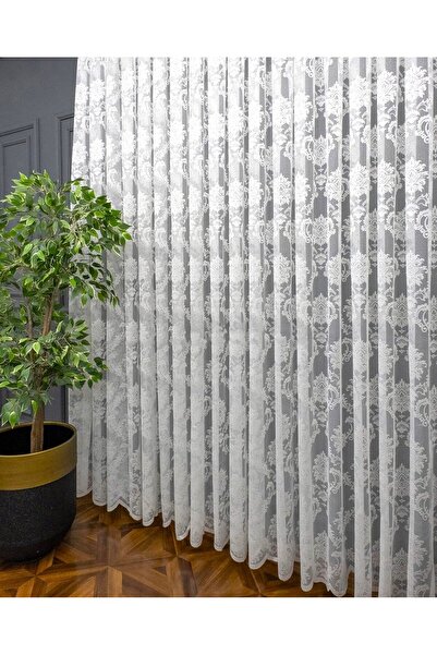 Vooralles Eerliefdevol 1/2 Seyrek Pile 14053 Damask Dantel Desen KDK Örme Düz...