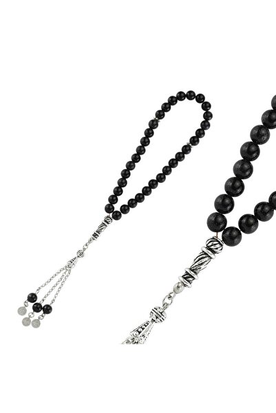 Inure Jewelry Ροζάριο από φυσική πέτρα με μεταλλικές φούντες Blue Star Stone