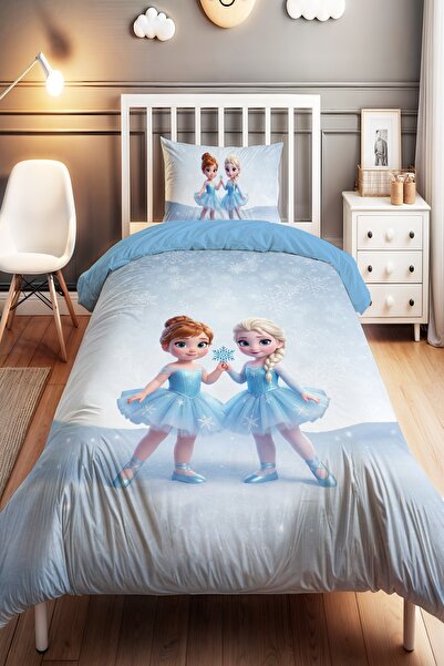 EVPANYA طقم غطاء لحاف للأطفال مفرد بنمط أميرات الباليه من آيس مون