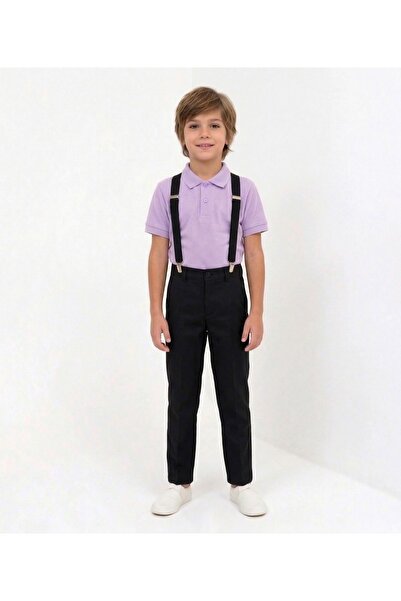 BLACK SWALLOW Μπλουζάκι με γιακά για αγόρια 23 Απριλίου 29 Οκτωβρίου - Μαύρο ...