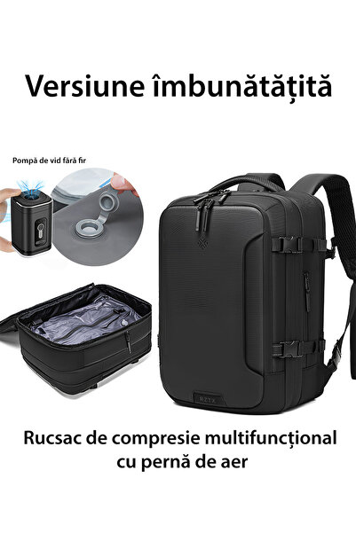 OEM Expandable vacuum compression travel backpack, 16" laptop compartment, wa...