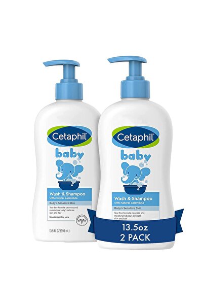 Cetaphil Baby Wash & Shampoo, 13.5oz Pack of 2, Hypoallergenic, Gentle Enough...