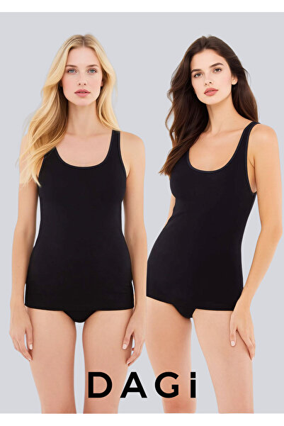 Dagi Γυναικεία 2 τεμάχια βασικά βαμβακερά και εύκαμπτα εσώρουχα με χοντρά λου...