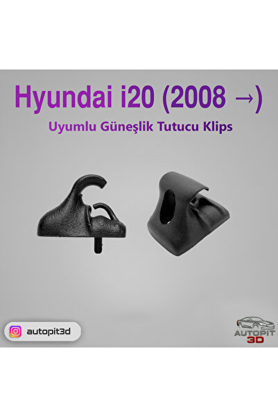 AutoPit 3D HYUNDAI i20 (2008 → ) UYUMLU GÜNEŞLİK TUTUCU KLİPSİ
