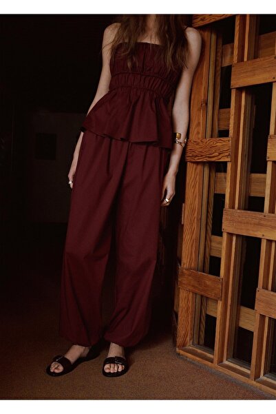 MANGO Woman Elastik belli balon tarz pantolon