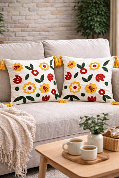 SWITA غطاء وسادة مطرز بتصميم منزلي مزدوج (مخلب)