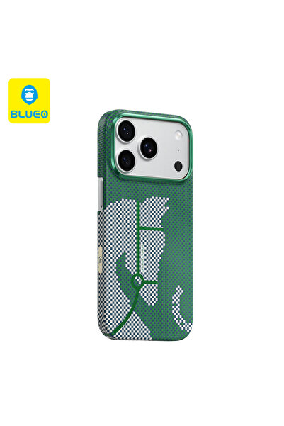 BLUEO iPhone 17 Pro Compatible Steed Woven Magsafe Compatible Aramid Fiber Pr...