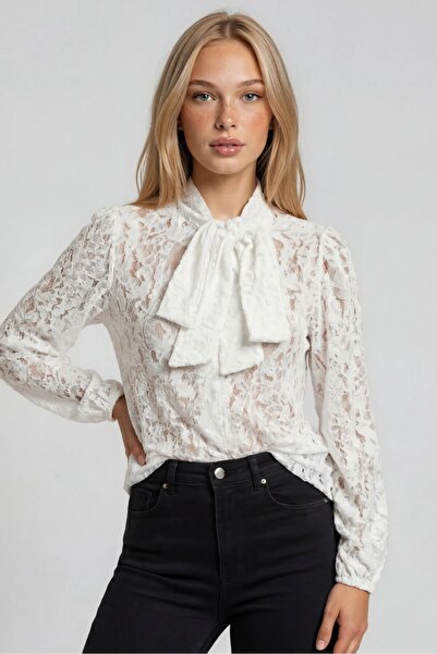 OLSAMODA Women's Princess Collar with Tie-Up Detail Flexible Premium Lace Fab...