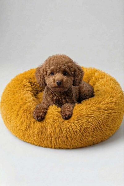 United Colors of Benetton BNTMKT-0012-OR Uzun Kürklü Donut Kedi&Köpek Yatağı ...