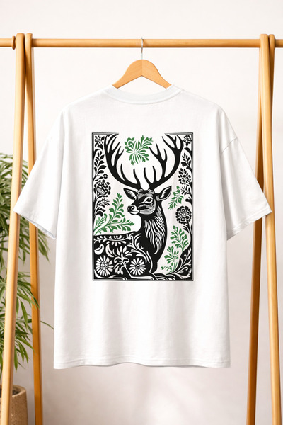 Home Retro Geyik Oversize T-Shirt